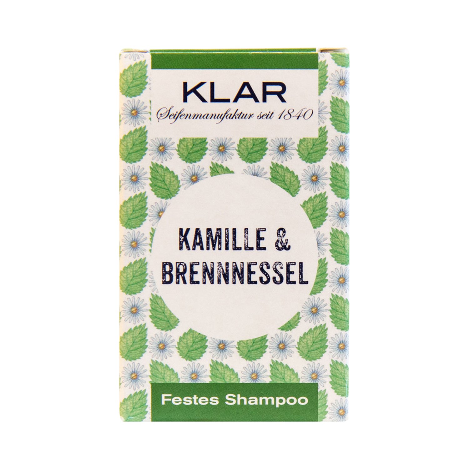 Klar's - Bar Shampoo - Kamille & Brennnessel - festes Shampoo - Haarseife für störrisches Haar