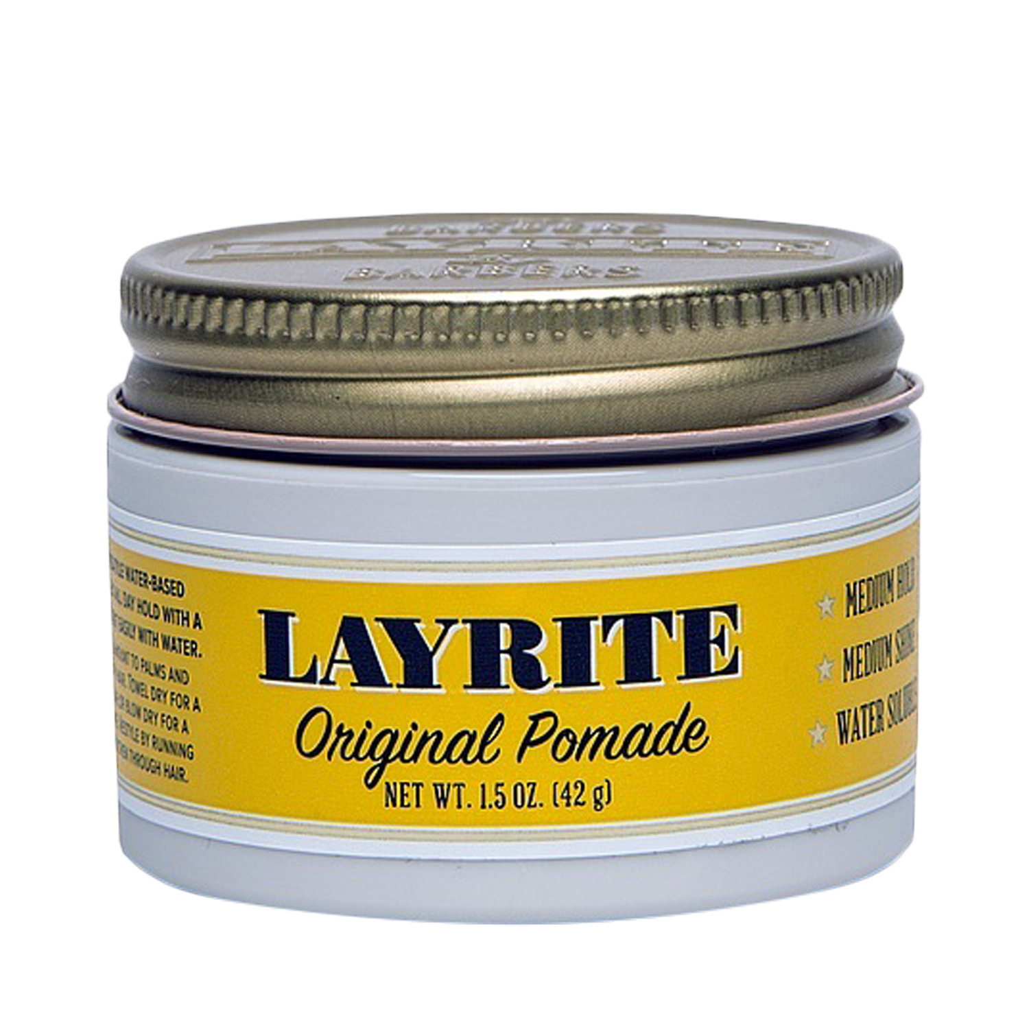 Layrite - Original Pomade - mittlerer Halt, mittlerer Glanz, wasserlöslich