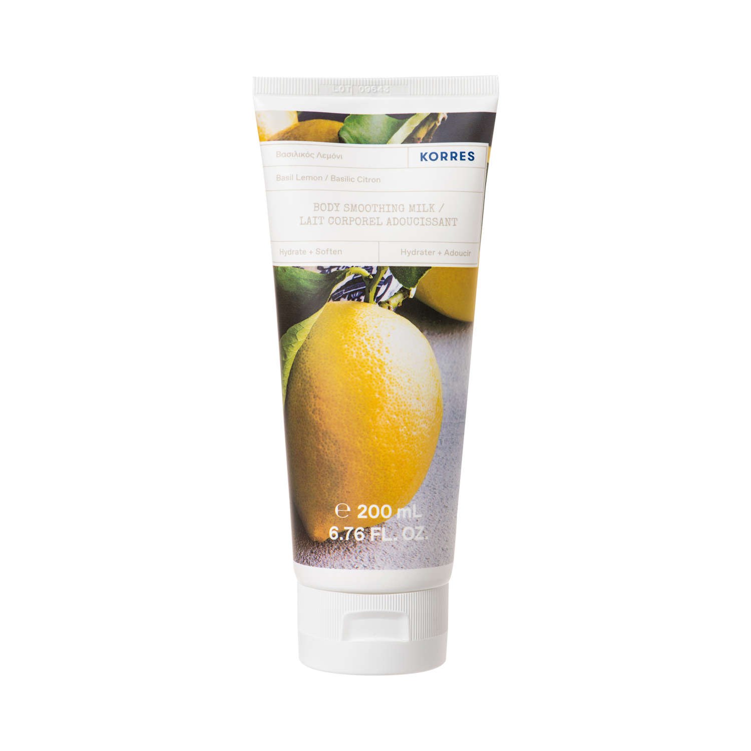 Korres - Basil Lemon Body Milk - Glättende Körpermilch mit Basilikum und Zitrone