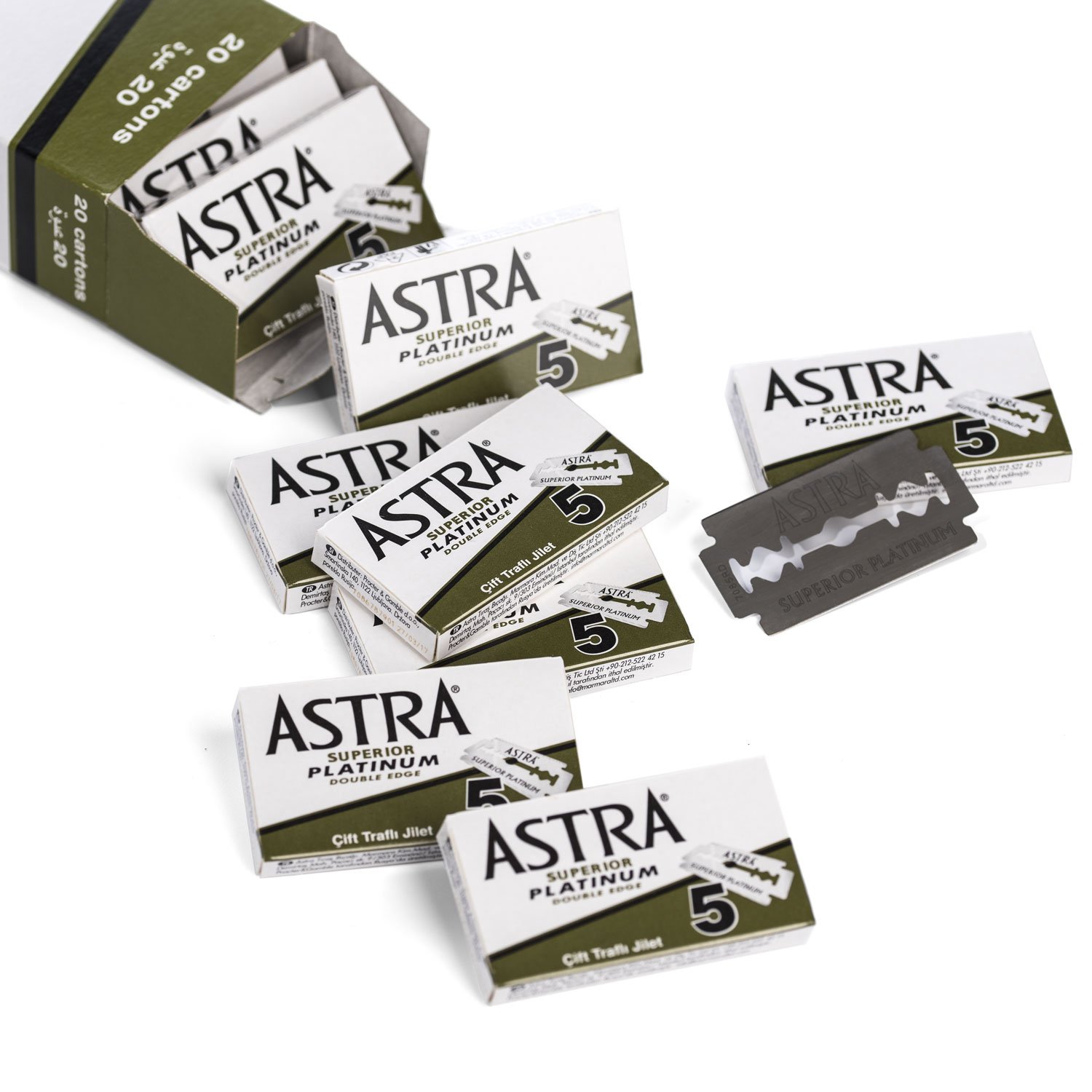 Astra - Superior Platinum - 50 Rasierklingen für traditionelle Rasierhobel