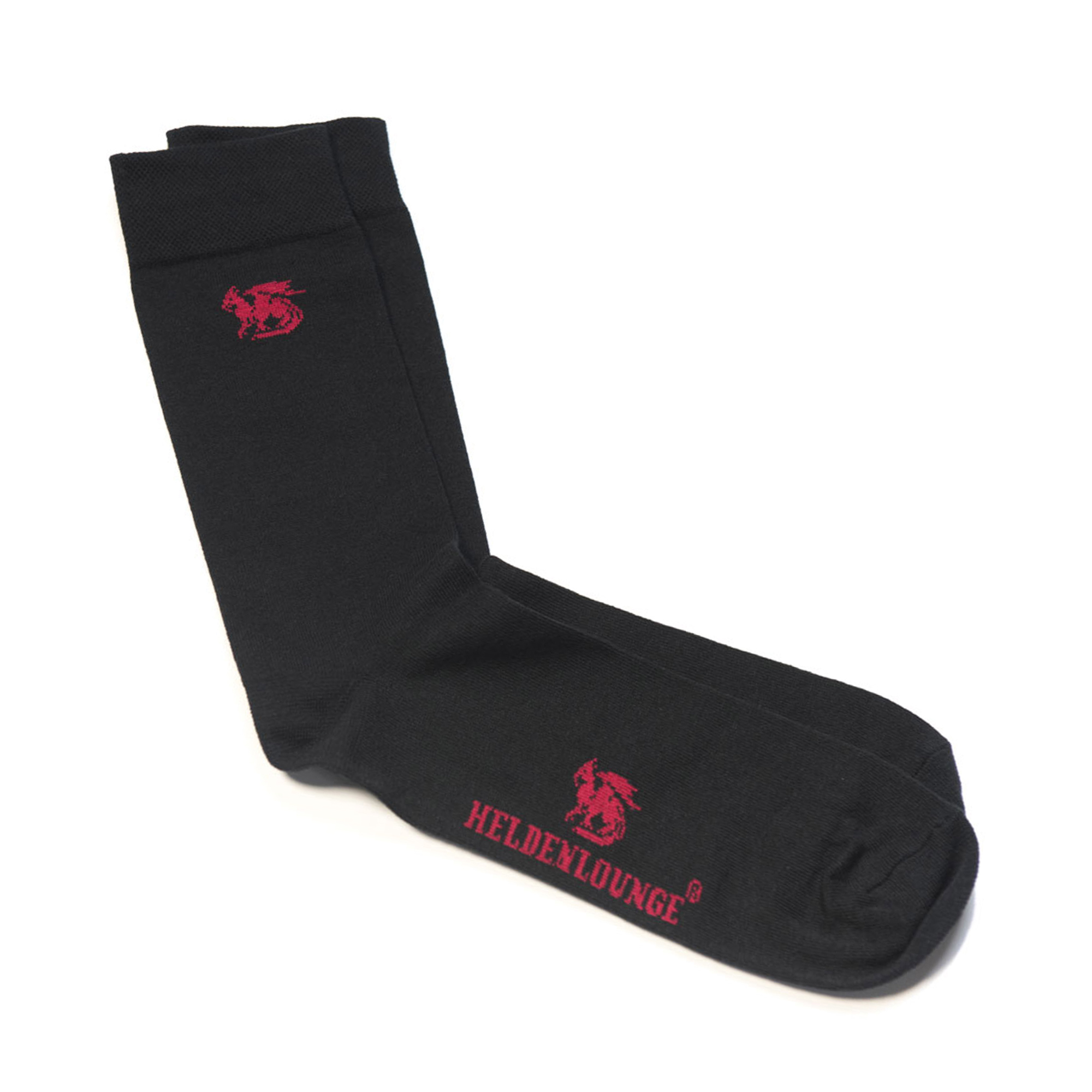 Ab 35 Euro - Heldenlounge Socken - rot oder schwarz