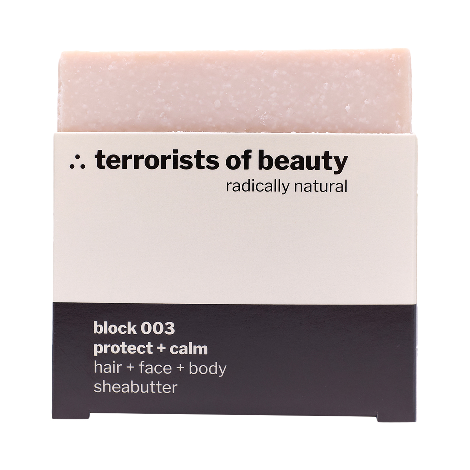 terrorists of beauty - block 003  - protect + calm - Naturseife für Haare, Gesicht und Körper