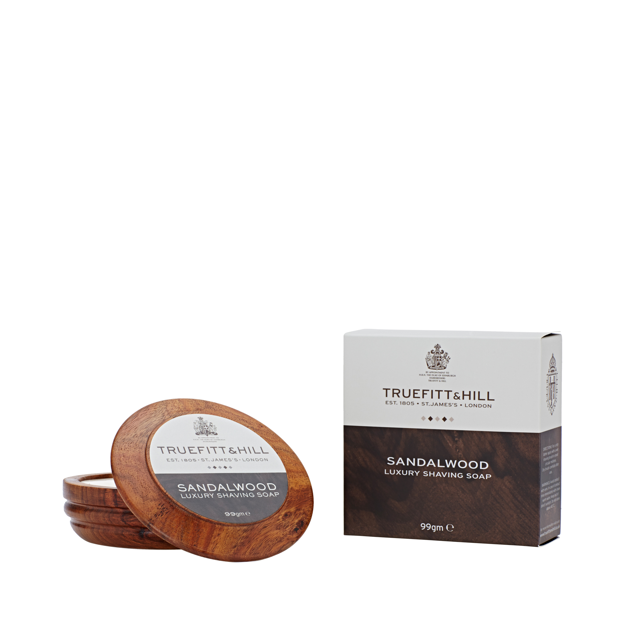 Truefitt & Hill - Sandalwood Shaving Soap in Wooden Bowl - Rasierseife im Holztiegel