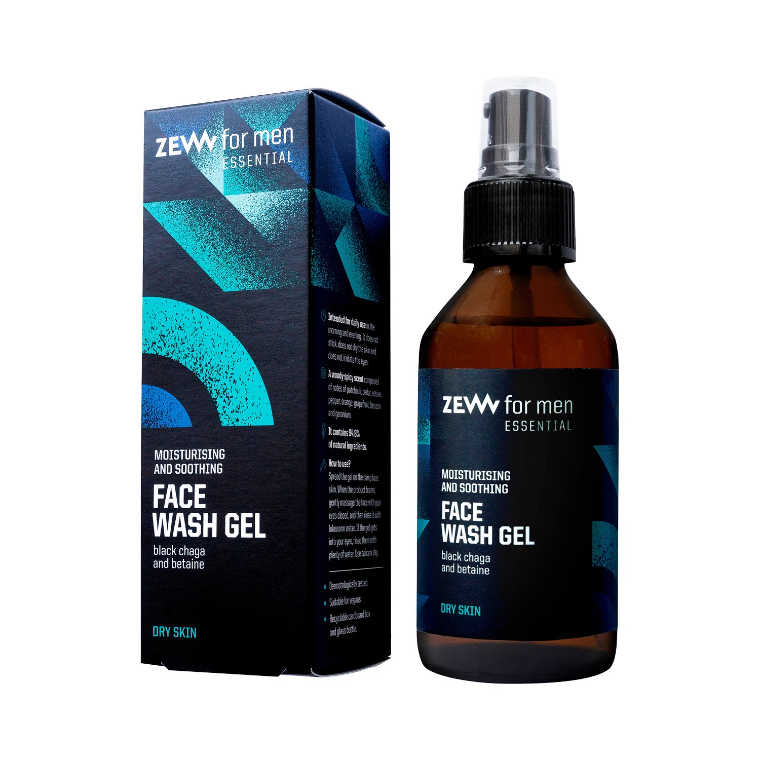 ZEW for men - Essential Face Wash- Waschgel für trockene Haut